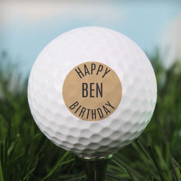 Modal Additional Images for Personalised Happy Birthday Golf Ball