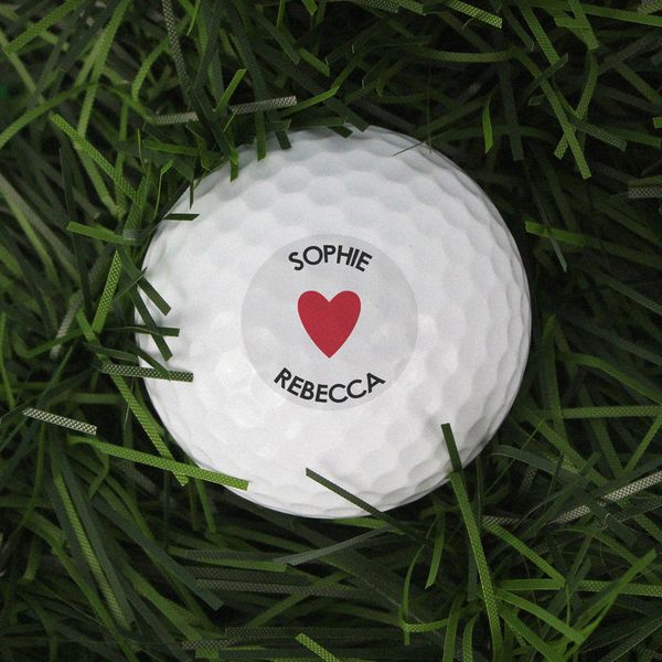 (image for) Personalised Heart Golf Ball - Click Image to Close