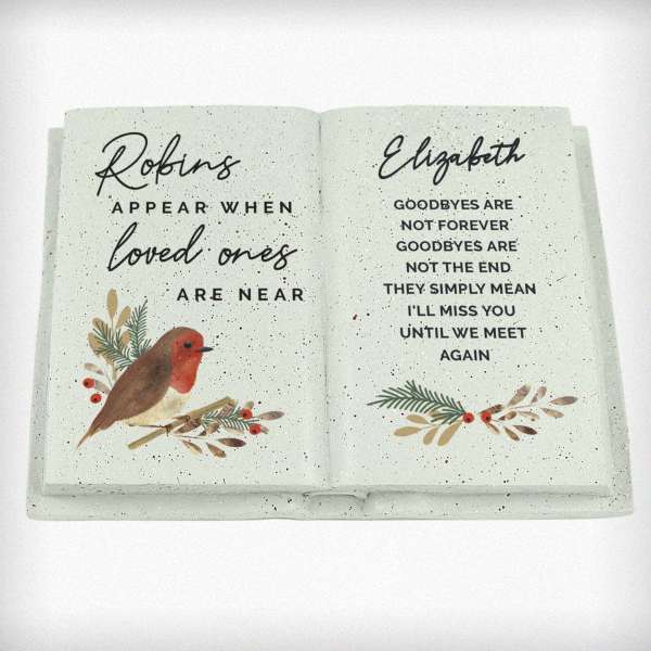 Modal Additional Images for Personalised Robins Appear.. Memorial Book