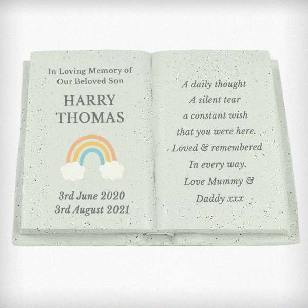 Modal Additional Images for Personalised Rainbow Memorial Book
