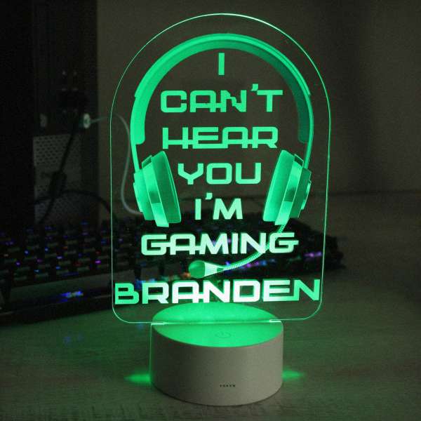 Modal Additional Images for Personalised Blue Gaming LED Colour Changing Night Light