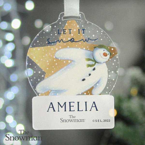 (image for) Personalised The Snowman Acrylic Decoration