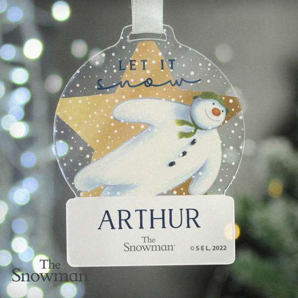 (image for) Personalised The Snowman Acrylic Decoration - Click Image to Close
