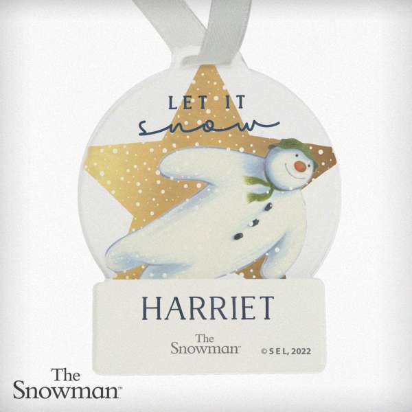 (image for) Personalised The Snowman Acrylic Decoration - Click Image to Close
