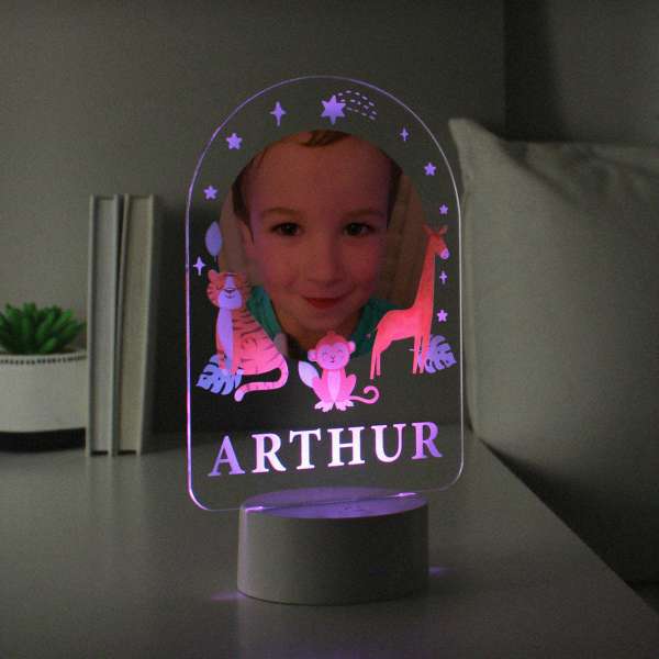 (image for) Personalised Animal Photo Upload LED Colour Changing Night Light - Click Image to Close