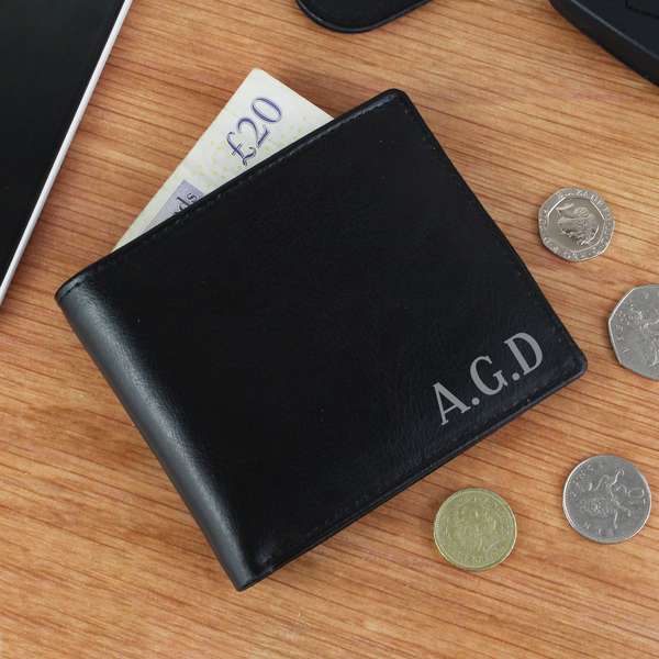 (image for) Personalised Initial Leather Wallet - Click Image to Close