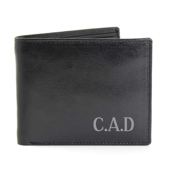 (image for) Personalised Initial Leather Wallet - Click Image to Close