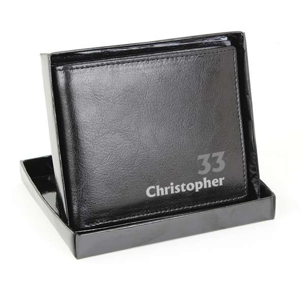 Modal Additional Images for Personalised Birthday Leather Wallet