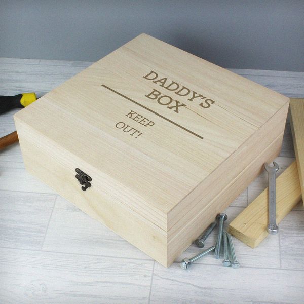 Modal Additional Images for Personalised Any Message Large Wooden Keepsake Box