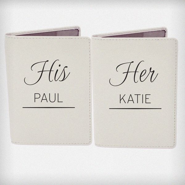 Modal Additional Images for Personalised Couples Cream Passport Holders