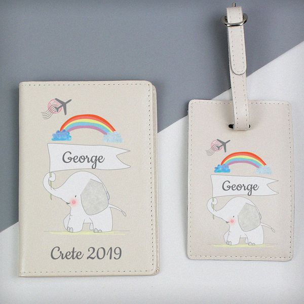 Modal Additional Images for Personalised My 1st Cream Passport Holder & Luggage Tag Set