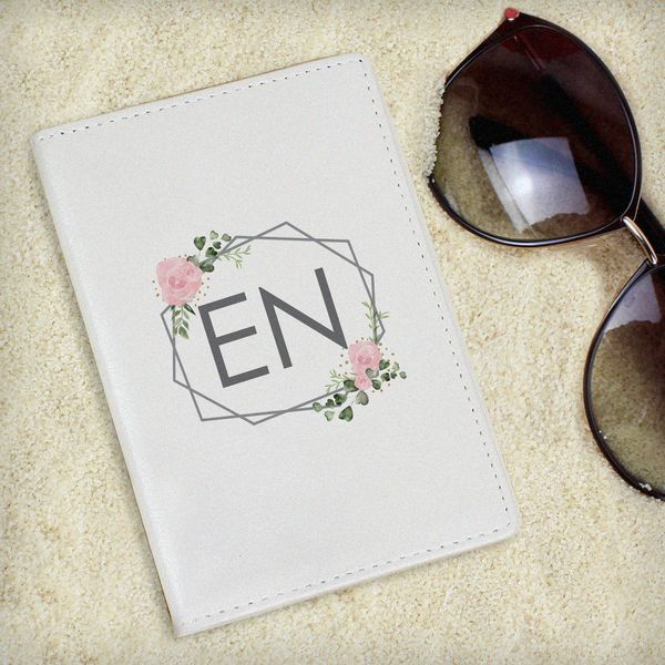 (image for) Personalised Floral Cream Passport Holder - Click Image to Close