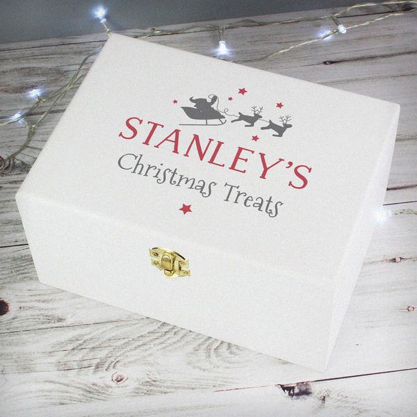 (image for) Personalised Christmas Eve White Wooden Box - Click Image to Close