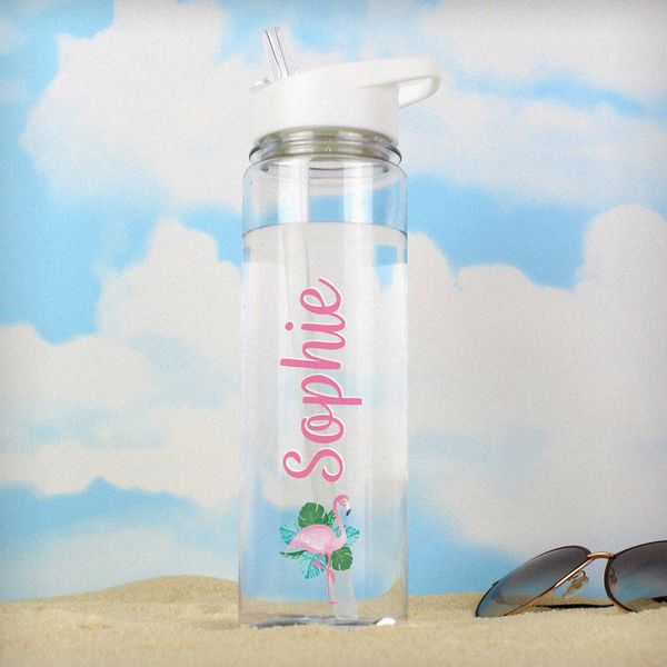 (image for) Personalised Flamingo Island Water Bottle - Click Image to Close