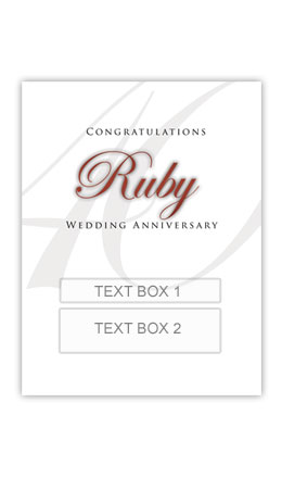 (image for) Ruby Anniversary Personalised Gift Wine - Click Image to Close