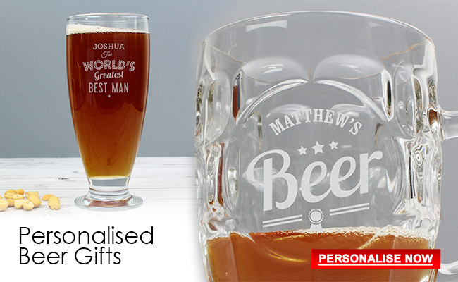 personalised beer glasses Ireland