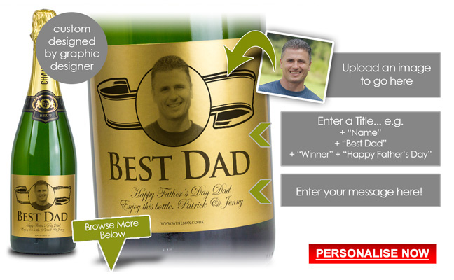 Personalised Fathers Day Gift Champagne