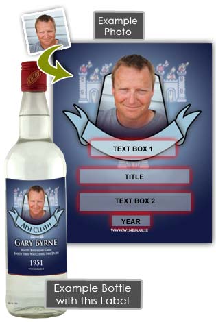 (image for) Dublin GAA Fan Birthday Present Personalised Vodka Gifts - Click Image to Close