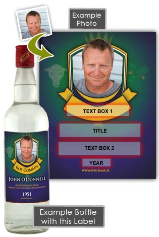 (image for) Roscommon GAA Fan Birthday Present Personalised Vodka Gifts