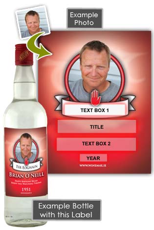 (image for) Tyrone GAA Fan Birthday Present Personalised Vodka Gifts - Click Image to Close