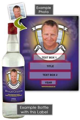 (image for) Wexford GAA Fan Birthday Present Personalised Vodka Gifts