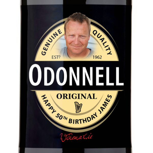 Modal Additional Images for 2x Personalised Guinness Beer Birthday Present Bottles 500ml