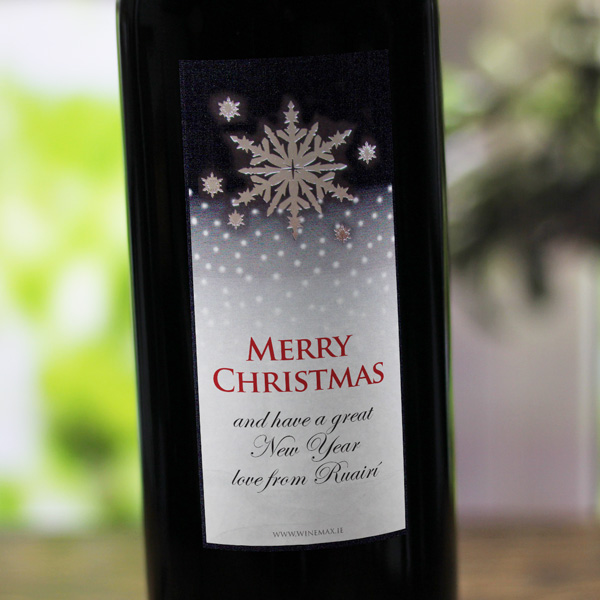 (image for) Crystal Personalised Christmas Labelled Wine - Click Image to Close