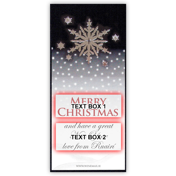 Modal Additional Images for Crystal Personalised Christmas Labelled Wine