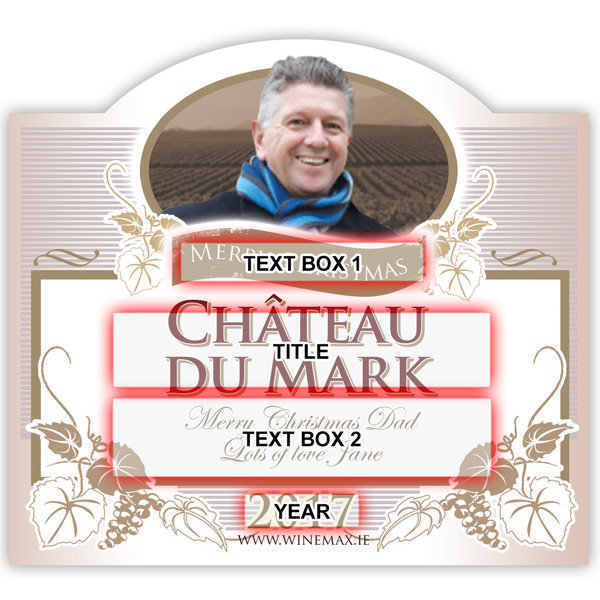 (image for) Christmas Personalised Your Label Gift Wine - Click Image to Close