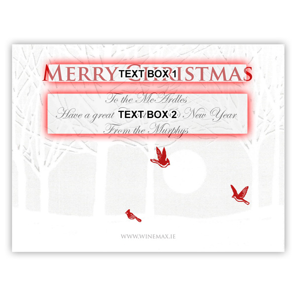 Modal Additional Images for Silhouette Personalised Christmas Labelled Wine