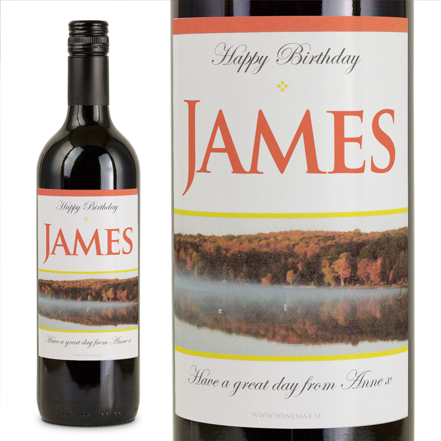 (image for) The Lake Personalised Gift Labelled Wine